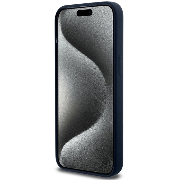 BMW BMHCP15LSILNA Apple iPhone 15 Pro hardcase Silicone Metal Logo navy