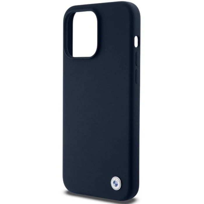 BMW BMHCP15LSILNA Apple iPhone 15 Pro hardcase Silicone Metal Logo navy