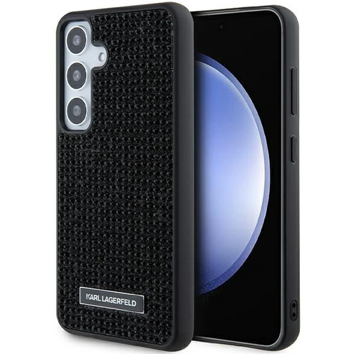 Karl Lagerfeld KLHCS24MHDSPRK Samsung Galaxy S24+ Plus hardcase Rhinestone Metal Logo black