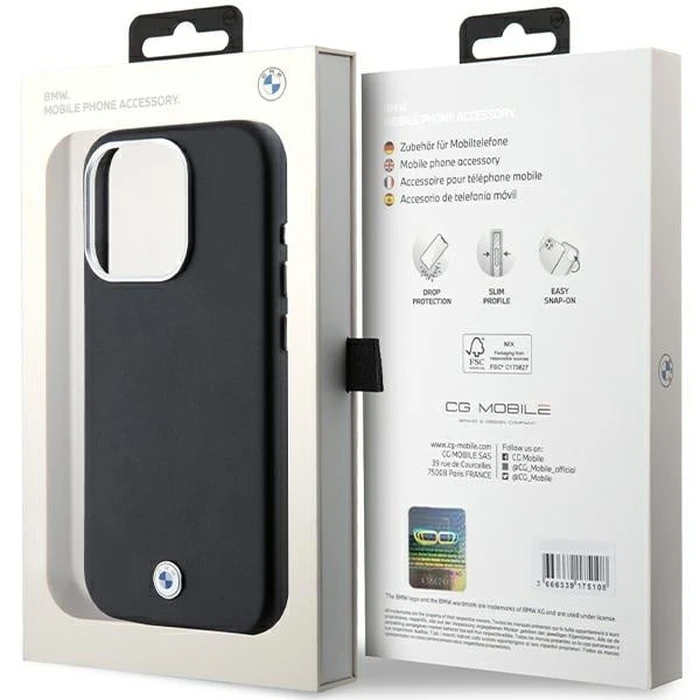 BMW BMHMP15L23PUFWK Apple iPhone 15 Pro Signature Wrapped Metal MagSafe black