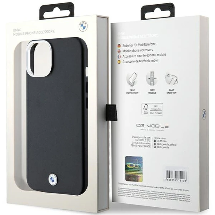 BMW BMHMP15M23PUFWK Apple iPhone 15 Plus / 14 Plus Signature Wrapped Metal MagSafe black
