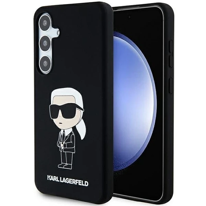 Karl Lagerfeld KLHCS24MSNIKBCK Samsung Galaxy S24+ Plus hardcase Silicone Ikonik black