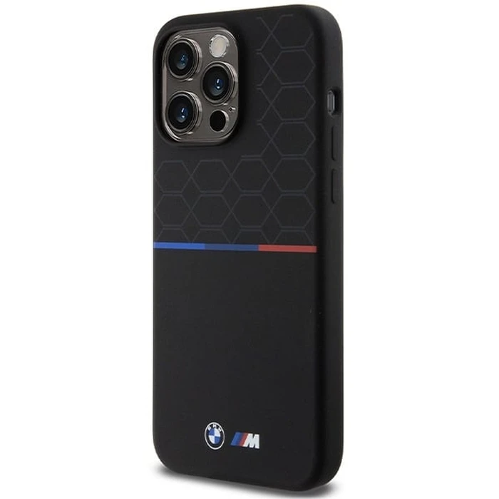 BMW BMHMP15X22SMPK Apple iPhone 15 Pro Max hardcase M Silicone Pattern MagSafe black