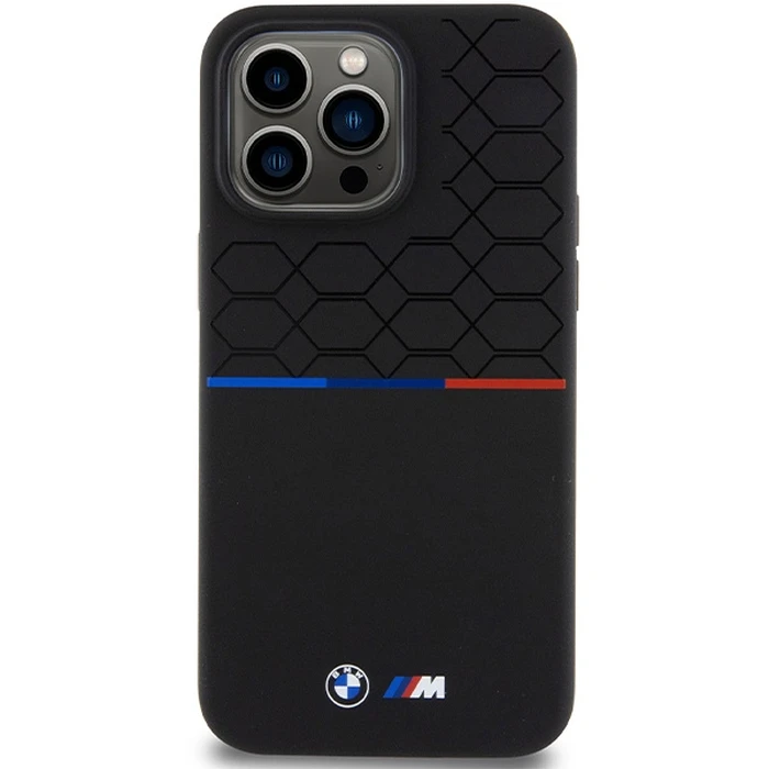BMW BMHMP15X22SMPK Apple iPhone 15 Pro Max hardcase M Silicone Pattern MagSafe black