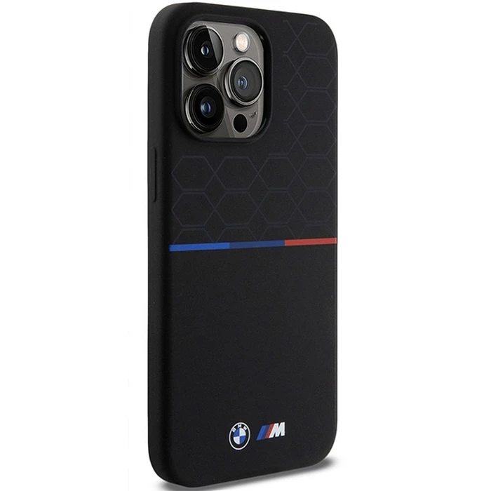 BMW BMHMP15X22SMPK Apple iPhone 15 Pro Max hardcase M Silicone Pattern MagSafe black