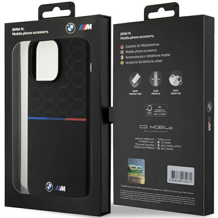 BMW BMHMP15X22SMPK Apple iPhone 15 Pro Max hardcase M Silicone Pattern MagSafe black