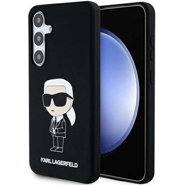 Karl Lagerfeld KLHCS24SSNIKBCK Samsung Galaxy S24 hardcase Silicone Ikonik black