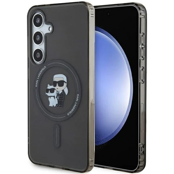 Karl Lagerfeld KLHMS24SHGKCNOK Samsung Galaxy S24 hardcase IML Karl&Choupette MagSafe black