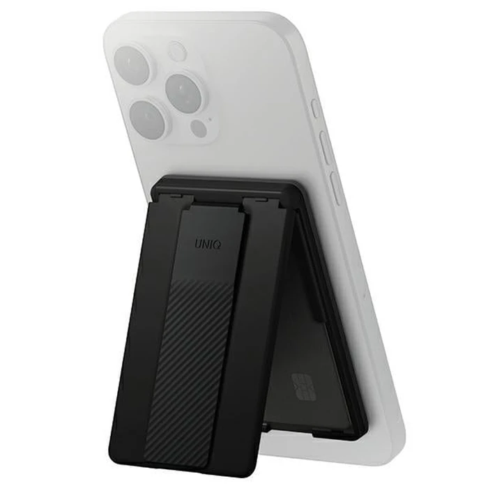 UNIQ Heldro ID magnetic wallet with stand and strap midnight black