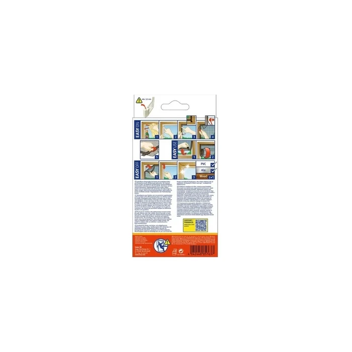 Tesa Comfort Window Insect Screen with Velcro/Scratch Fastening, Aluminum Mesh, White, 150 x 130 cm