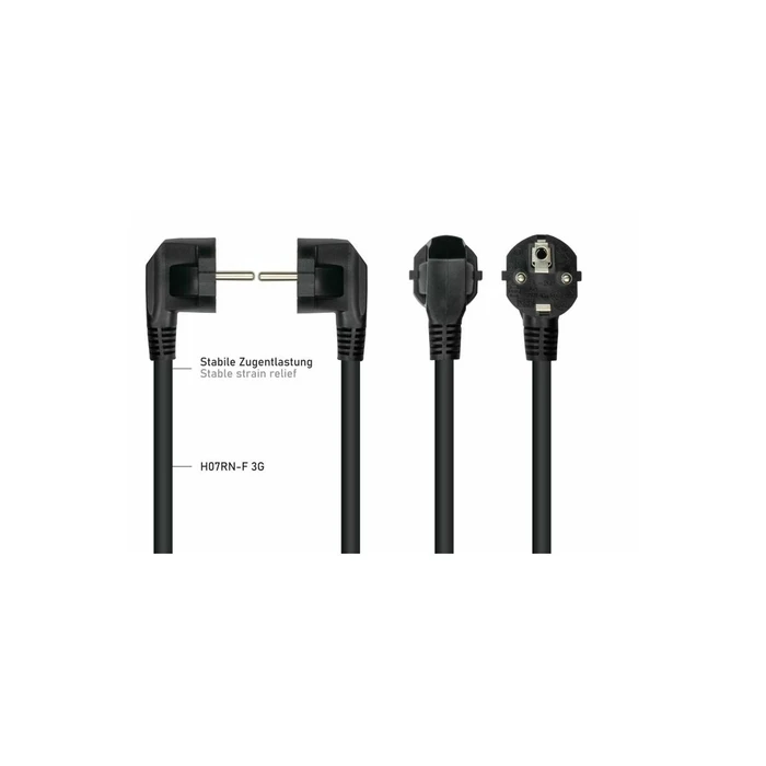 Alcasa IEC C15 to IEC C15 Power Cable 1.8 m - Kabelmeister (SK0151-S018)