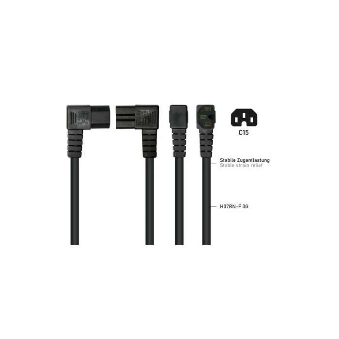 Alcasa IEC C15 to IEC C15 Power Cable 1.8 m - Kabelmeister (SK0151-S018)