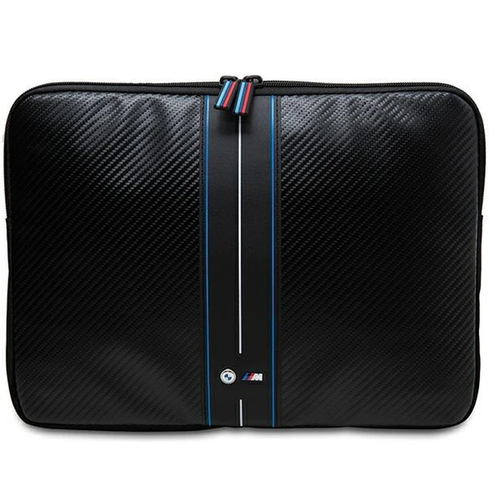 BMW Sleeve BMCS16COMSCAKL 16" Carbon Blue Stripes black