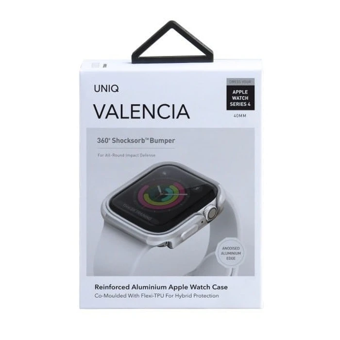 UNIQ Valencia Case Apple Watch 4/5/6/7/SE/8/9 40/41MM silver/titanium silver