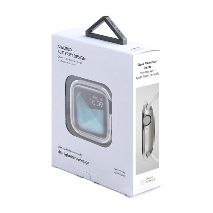 UNIQ Valencia Case Apple Watch 4/5/6/7/SE/8/9 40/41MM silver/titanium silver