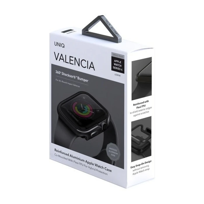 UNIQ Valencia case Apple Watch 4/5/6/7/SE/8/9 40/41MM gray/gunmetal grey