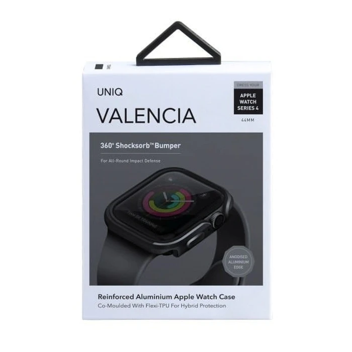 UNIQ Valencia case Apple Watch 4/5/6/7/8/9/SE 44/45mm gray/gunmetal grey