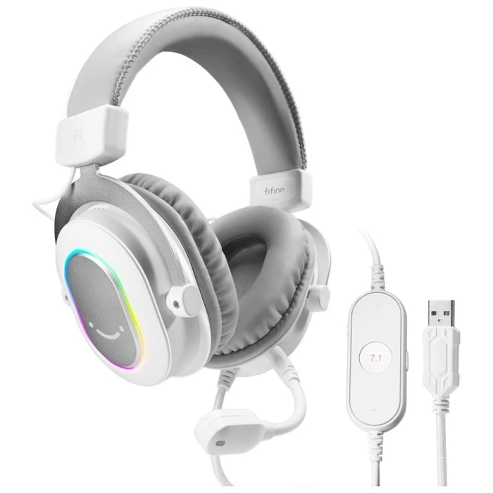 Fifine H6W Over‑Ear USB Gaming Headset (AmpliGame RGB)