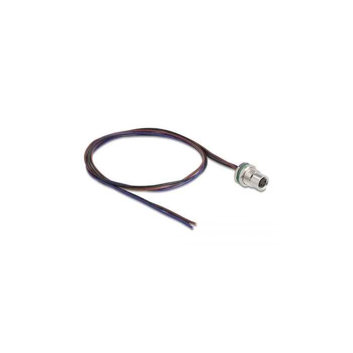 DELOCK M8 Ενσωματωμένο καλώδιο A-κωδικοποιημένο 3 Pin θηλυκό για πίνακα 0,5 m