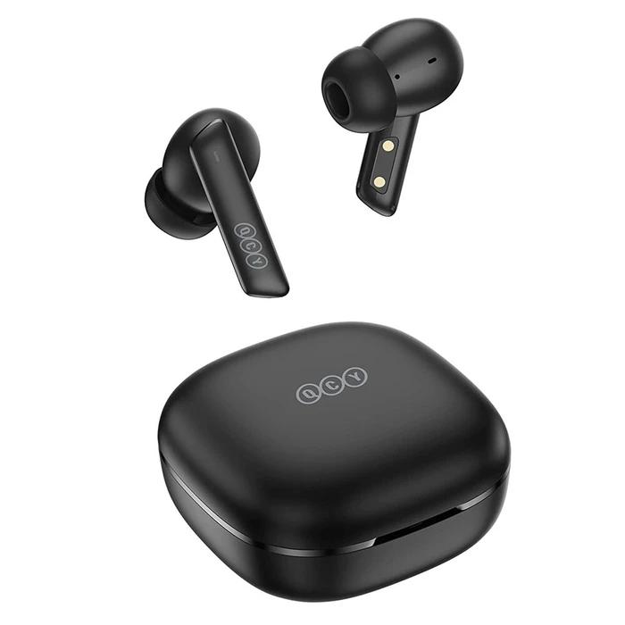 Bluetooth Handsfree Qcy HT05 Melobuds ANC TWS BLACK Dual Driver noise cancel