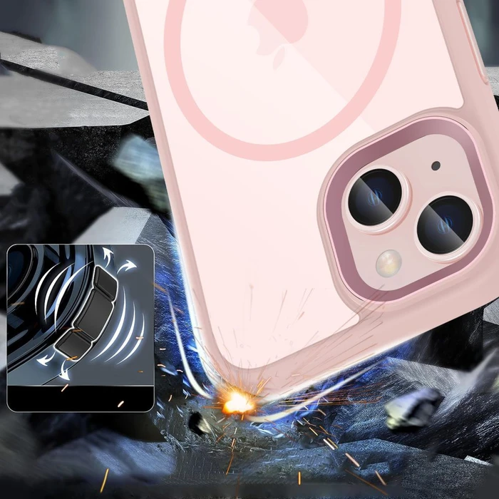 Tech-Protect MagMat MagSafe Apple iPhone 15 pink/clear