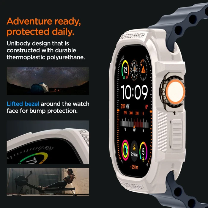 Case Spigen Rugged Armor Apple Watch Ultra 1 / 2 / 3 49mm Dune Beige