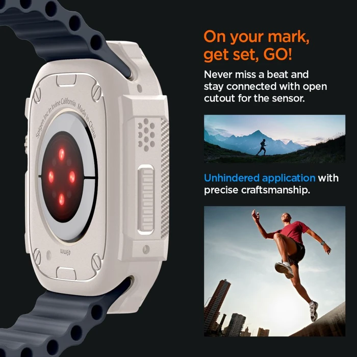Case Spigen Rugged Armor Apple Watch Ultra 1 / 2 / 3 49mm Dune Beige