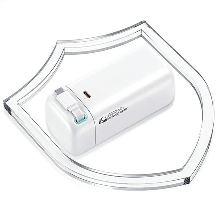 USAMS US-CD216 powerbank 18000mAh PD 45W Fast Charge XMF Series + USB-C cable white