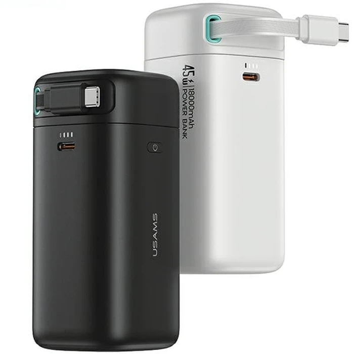 USAMS US-CD216 powerbank 18000mAh PD 45W Fast Charge XMF Series + USB-C cable black