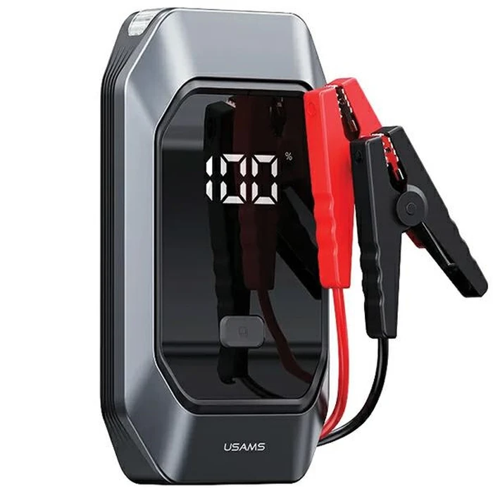 USAMS US-ZB284 car starter device with powerbank and flashlight function black