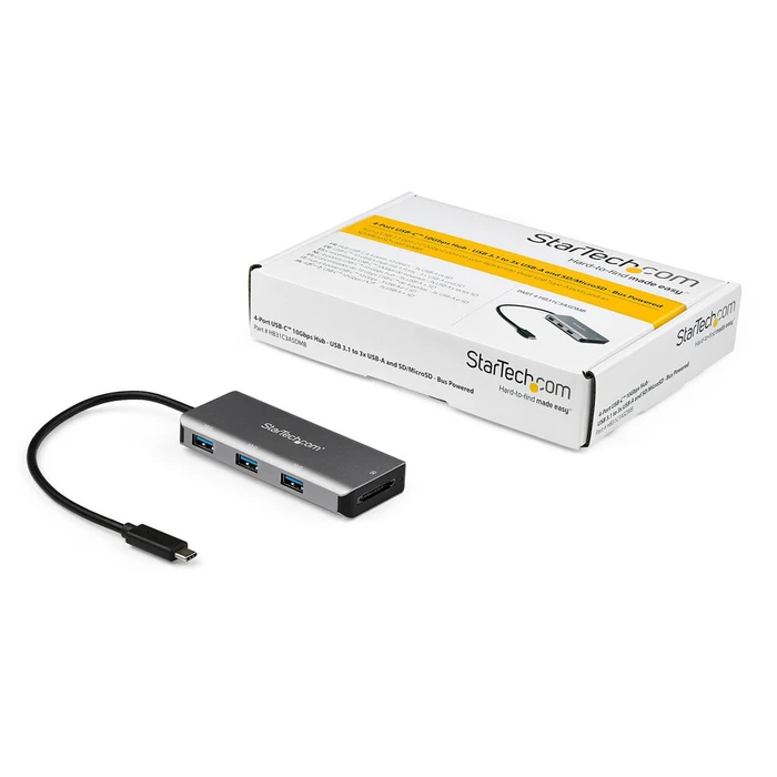 USB Hub 3 Θύρες Startech HB31C3ASDMB Ασημί