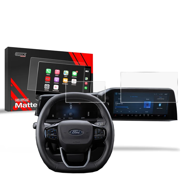 Matte GrizzGlass CarDisplay Protection Ford Courier 8" (2023-2026) [2in1]