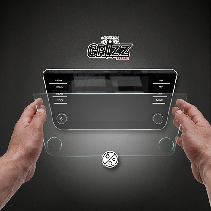 Matte GrizzGlass CarDisplay Protection Ford Courier 8" (2023-2026) [2in1]
