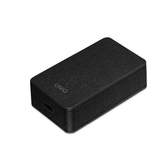 UNIQ Wall charger Versa Slim USB-C PD 18W + USB-C to USB-C Cable charcoal black (LITHOS Collective)