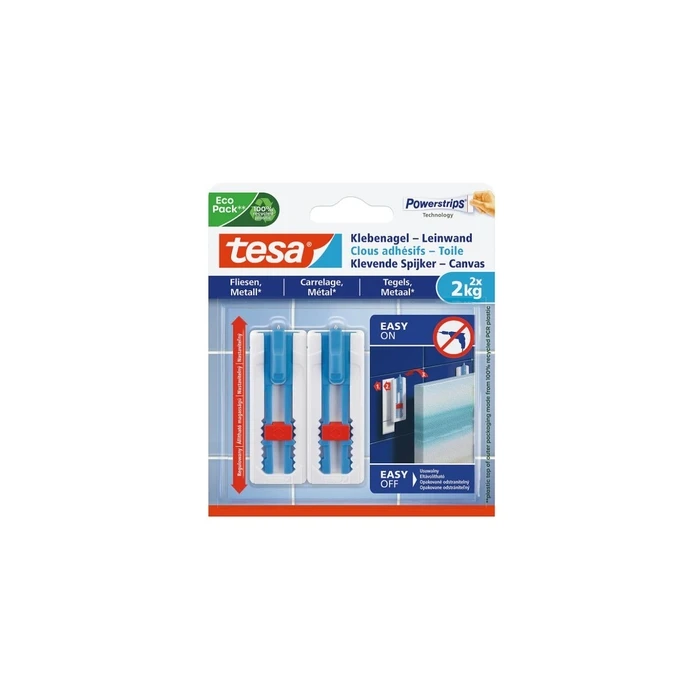 tesa Klebenagel για καμβά – Πλακάκια & Μέταλλο, 2 x 2 kg, ρυθμιζόμενο