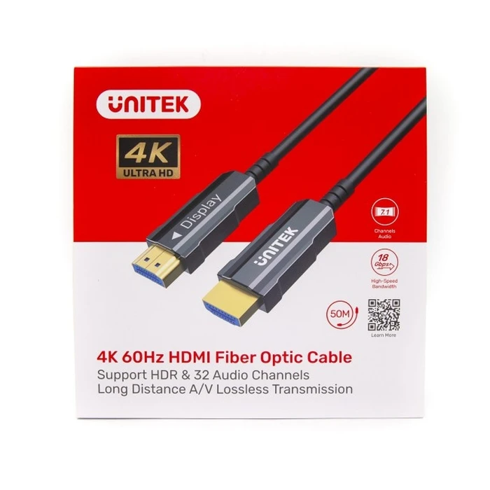 Unitek HDMI 2.0 Premium High Speed AOC Optical HDMI Cable 4K 60Hz HDR 40m (C11072BK-40M)