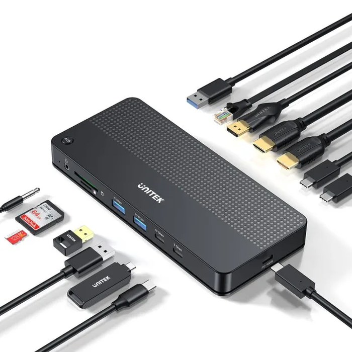 Unitek Διακόπτης KVM για 2 Υπολογιστές 2 Οθόνες 4K (KA-AV-UNI-0036)
