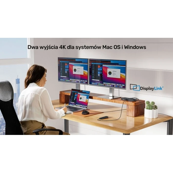 Unitek Διακόπτης KVM για 2 Υπολογιστές 2 Οθόνες 4K (KA-AV-UNI-0036)