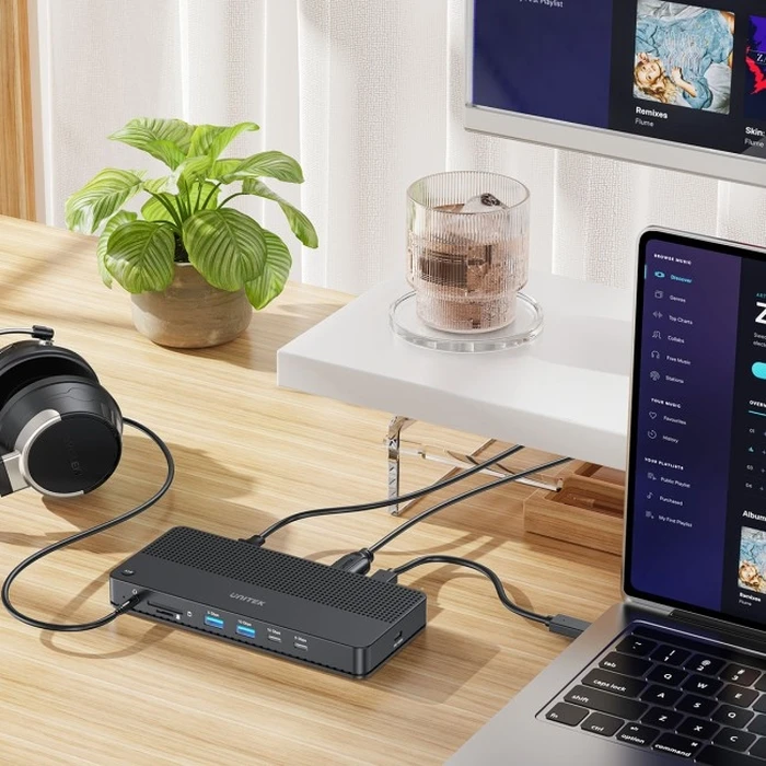 Unitek Διακόπτης KVM για 2 Υπολογιστές 2 Οθόνες 4K (KA-AV-UNI-0036)