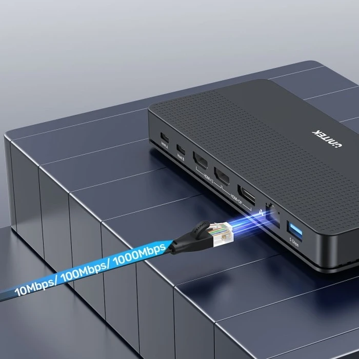 Unitek Διακόπτης KVM για 2 Υπολογιστές 2 Οθόνες 4K (KA-AV-UNI-0036)