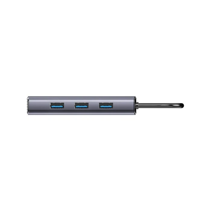 Unitek USB-C Docking Station 6σε1 Γκρι (D1113CGY01) - 3x USB-A, HDMI 4K@30Hz, RJ45, PD 100W
