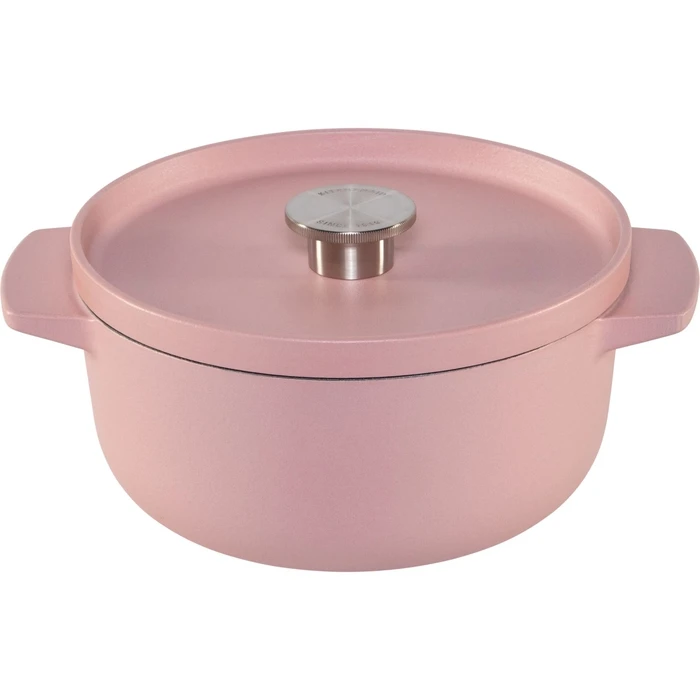 KitchenAid Μπράτερ με Καπάκι Χυτοσίδηρος 22 cm - Ροζ