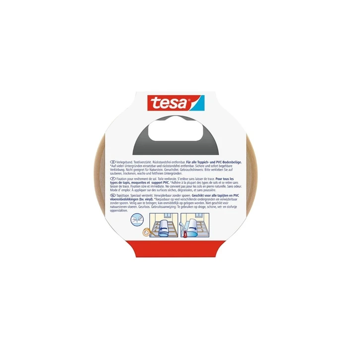 tesa Verlegeband residue-free removable flooring tape, 10 m x 50 mm