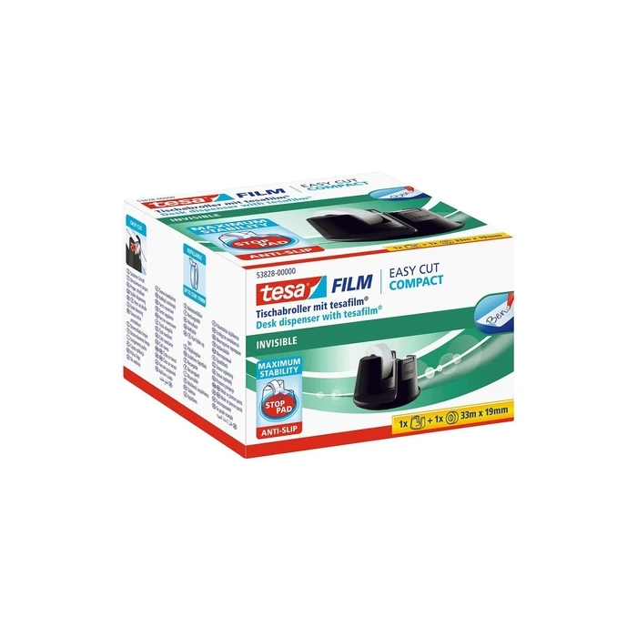 tesafilm EasyCut Tischabroller Compact +1 roll tesafilm crystal-clear