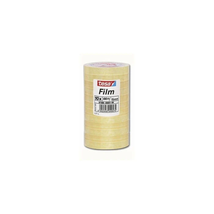 tesafilm Standard 10 ρολά 66 m x 15 mm - διαφανής κολλητική ταινία Tesa