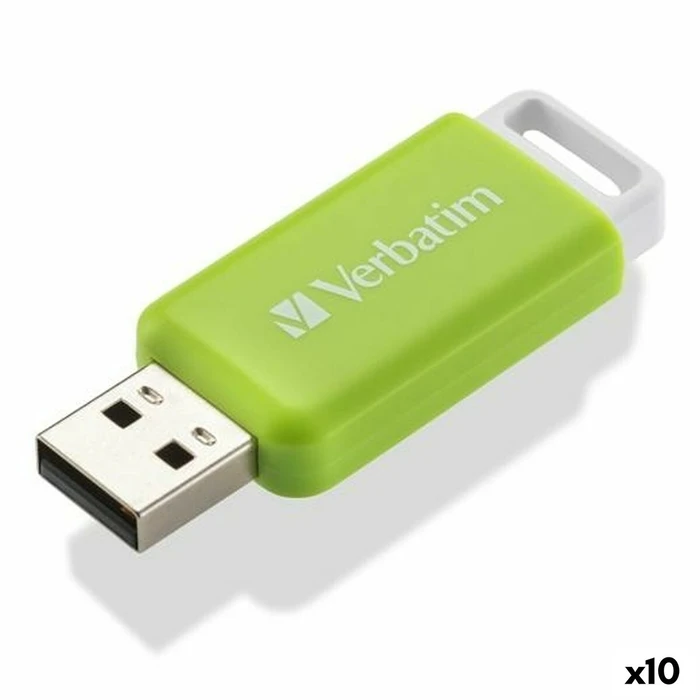 USB Flash Verbatim V DATABAR Μαύρο 32 GB (x10) 