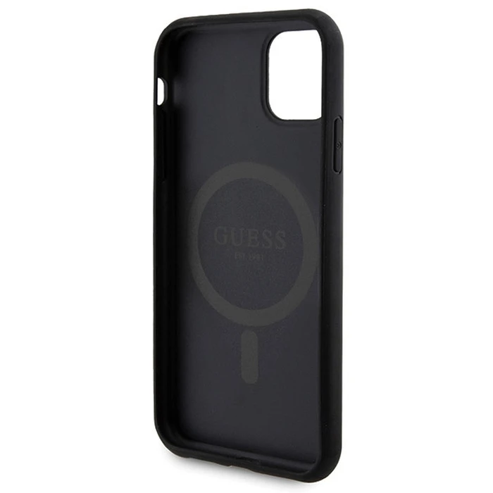Guess GUBPM5N614GEMGK Apple iPhone 11 hardcase + Powerbank 5000mAh MagSafe 4G Metal Logo black