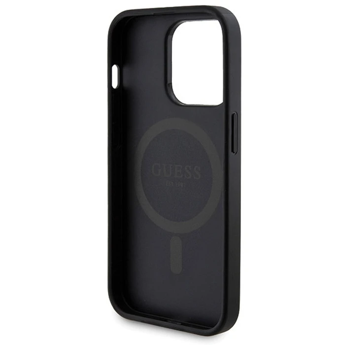 Guess GUBPM5P14L4GEMGK Apple iPhone 14 Pro hardcase + Powerbank 5000mAh MagSafe 4G Metal Logo black