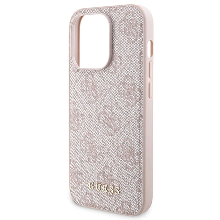 Guess GUBPM5P14L4GEMGP Apple iPhone 14 Pro hardcase + Powerbank 5000mAh MagSafe 4G Metal Logo pink