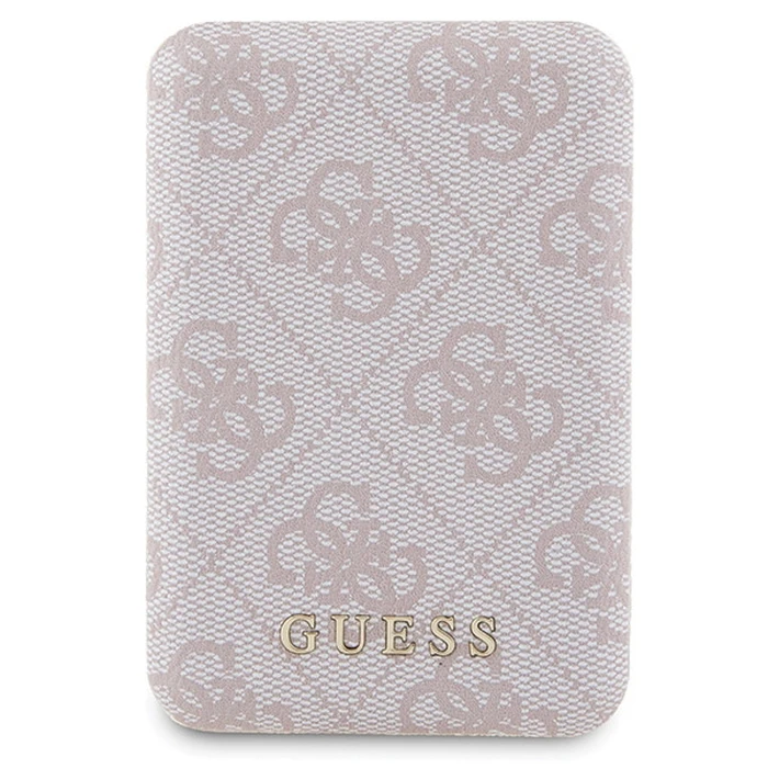 Guess GUBPM5P15L4GEMGP Apple iPhone 15 Pro hardcase + Powerbank 5000mAh MagSafe 4G Metal Logo pink